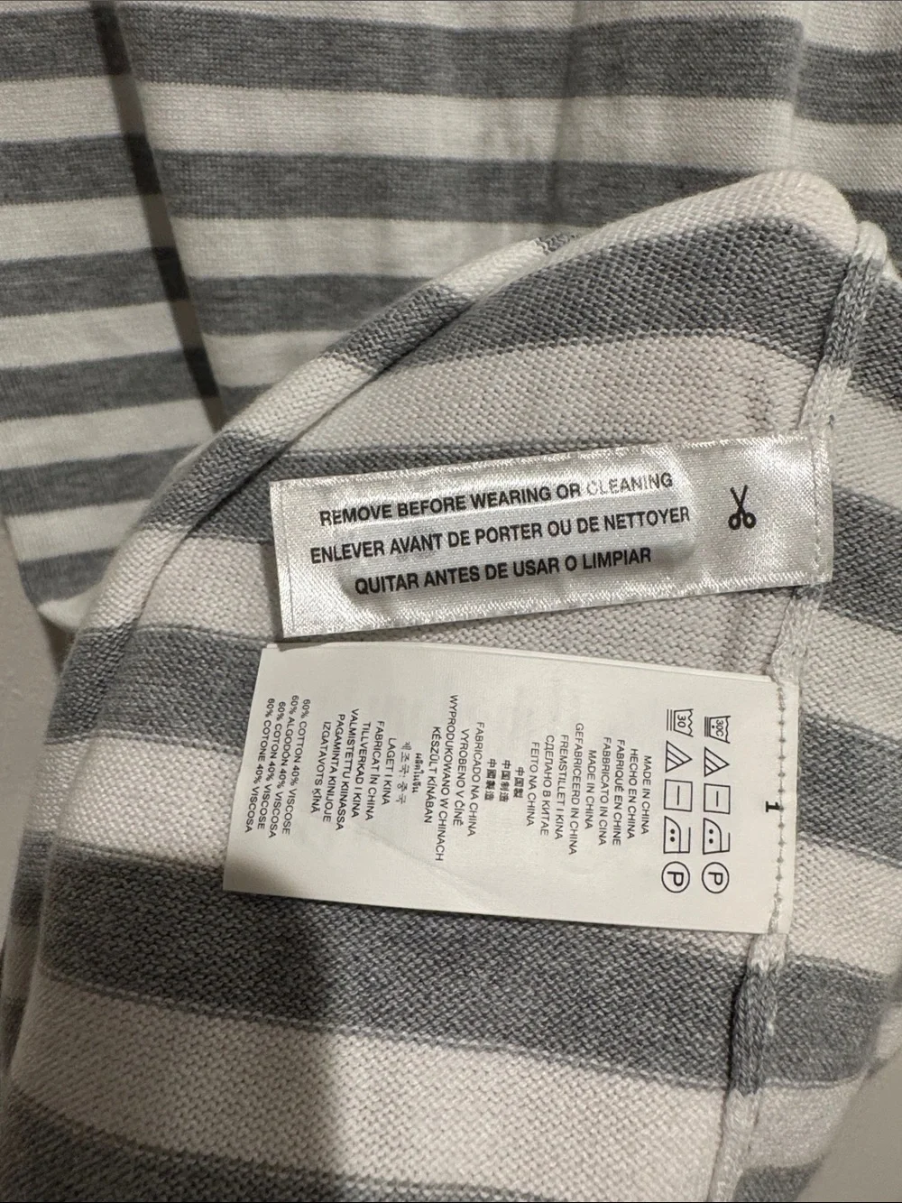 Michael Kors Gray and White Striped Short-Sleeve Crewneck TShirt Dress - XS NWT